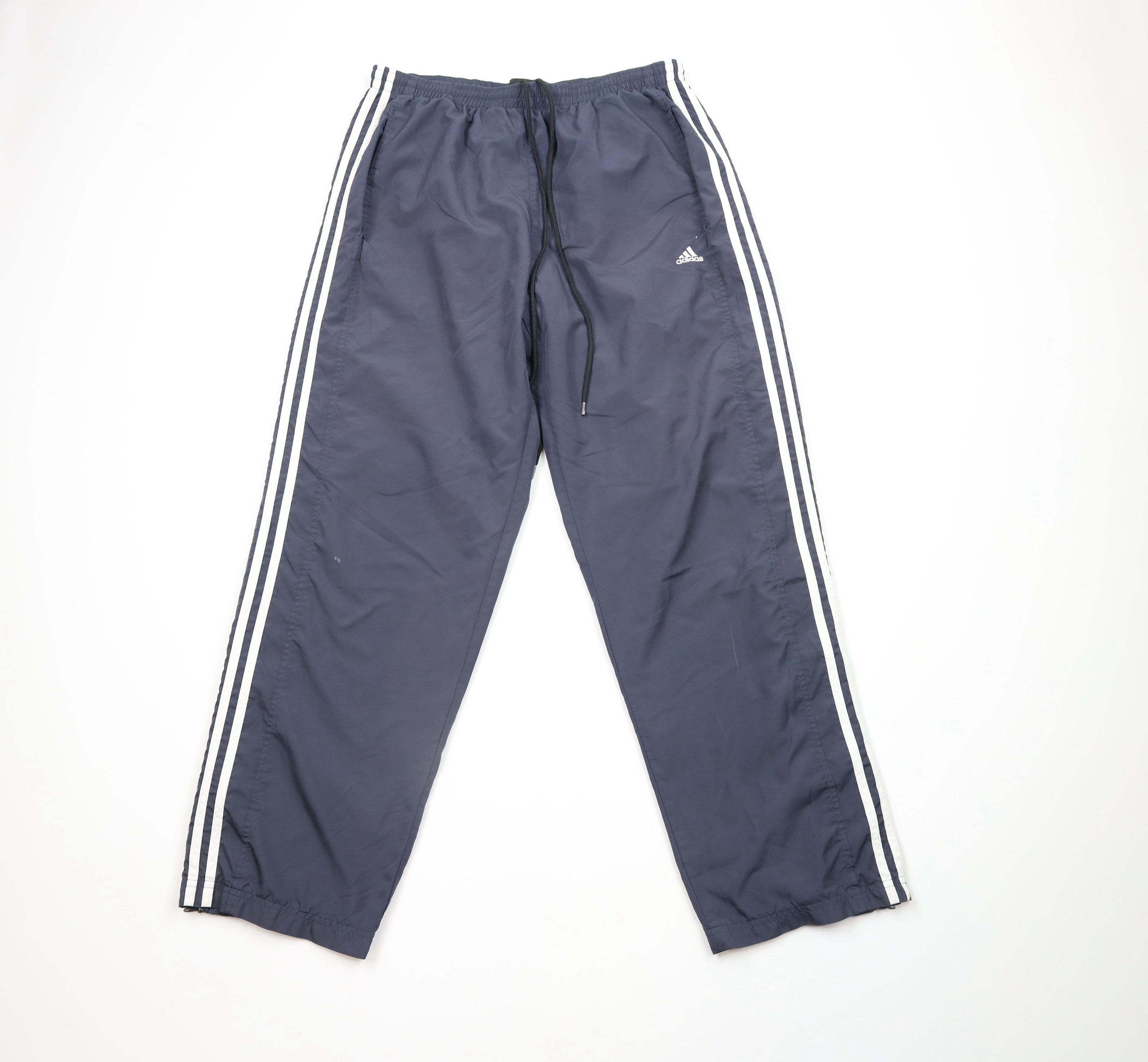 Adidas × Vintage Vintage Y2K 2004 Adidas Out Striped Wide Leg Pants Blue Size US 34 / EU 50 - 1 Thumbnail