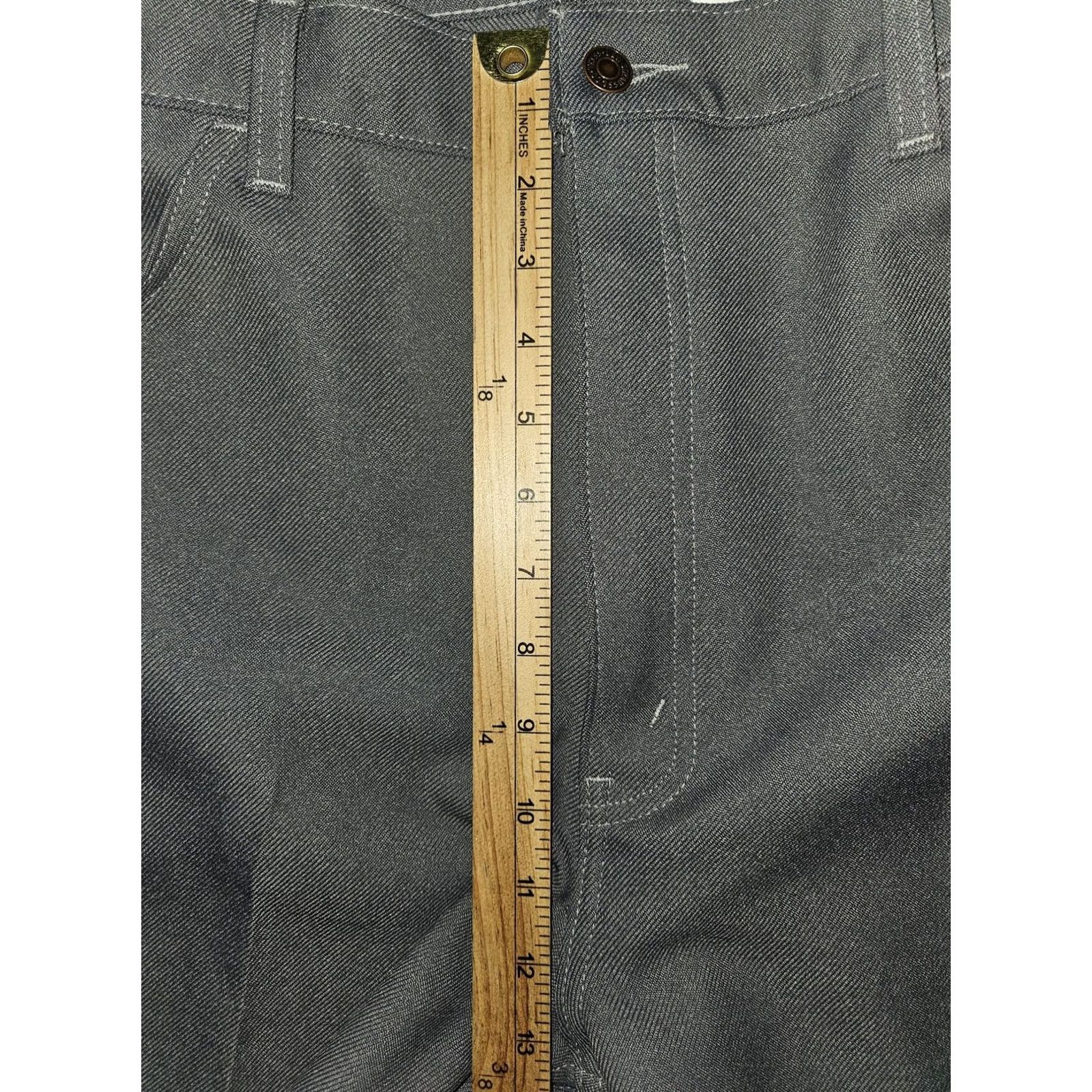 Levi's VINTAGE Levis Pants Mens 42 Gray Polyester Dress Slacks Straight Microfiber 90s Cowboys Western Workwear Mens Size US 42 / EU 58 - 5 Thumbnail