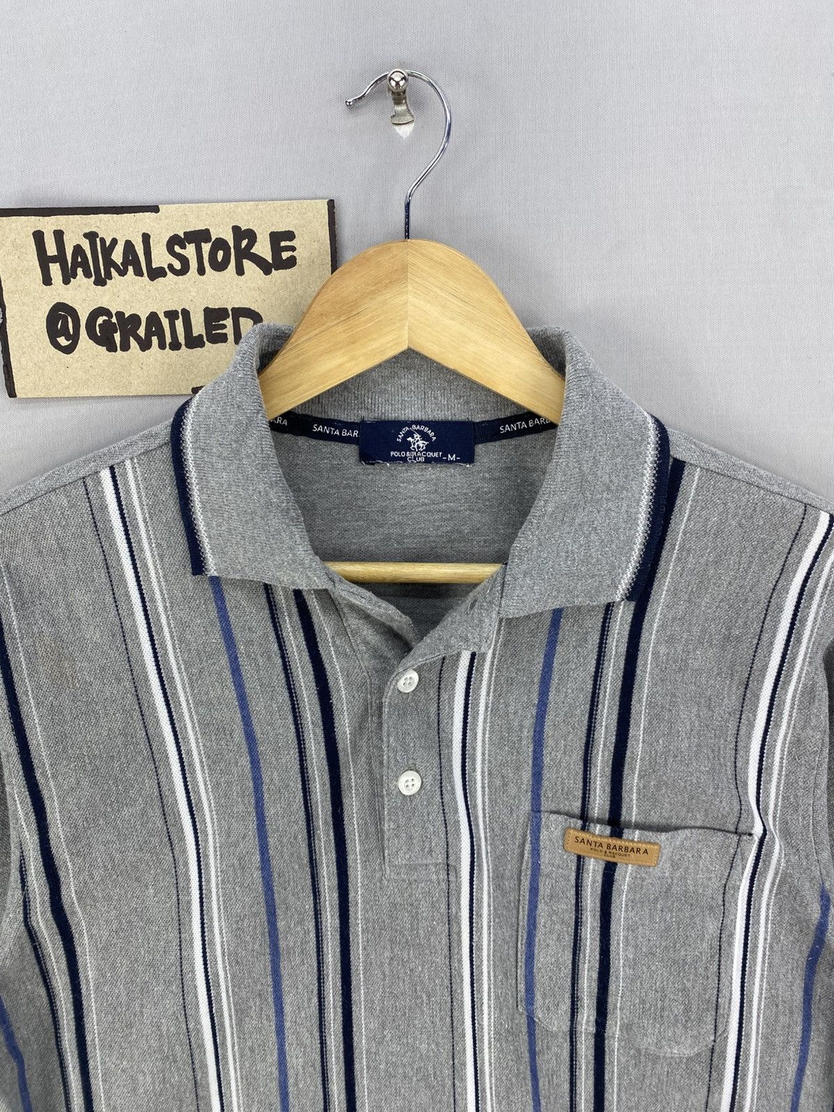 Japanese Brand Vintage Y2k Santa Barbara Long Sleeve Polo Shirt Size US M / EU 48-50 / 2 - 7 Thumbnail
