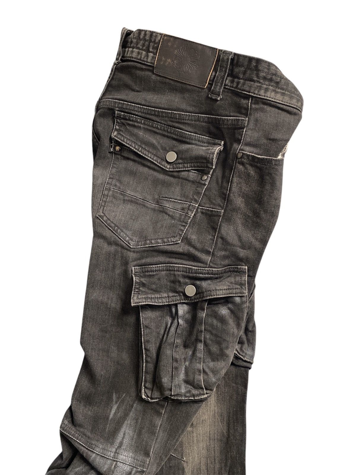 Tornado Mart RARE VTG TORNADO MART Distressed Cargo Flared Jeans Size US 30 / EU 46 - 5 Thumbnail