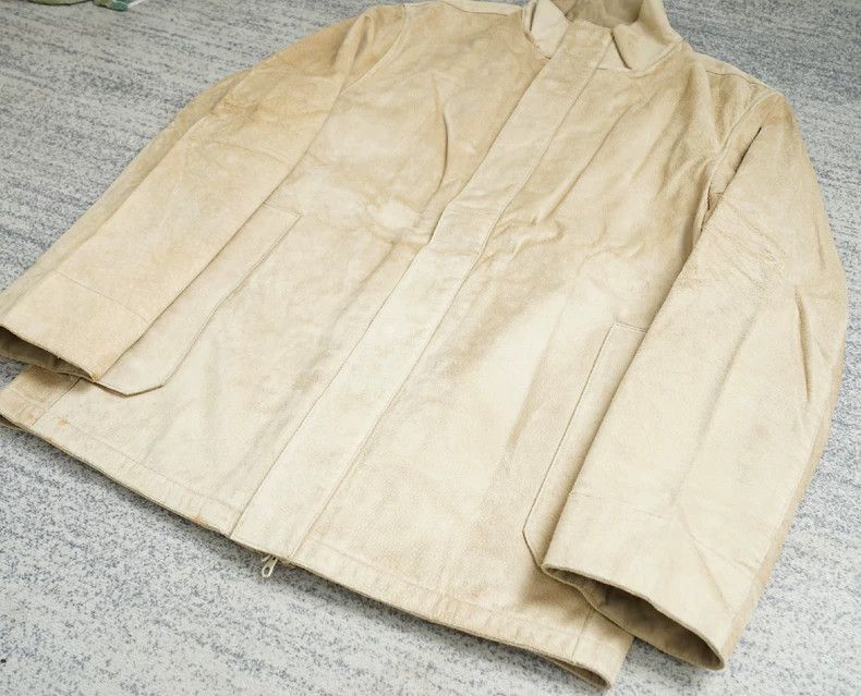Yohji Yamamoto Yohji Yamamoto Yohji Yamamoto Leather Jacket with Minor Fl Size US M / EU 48-50 / 2 - 3 Thumbnail