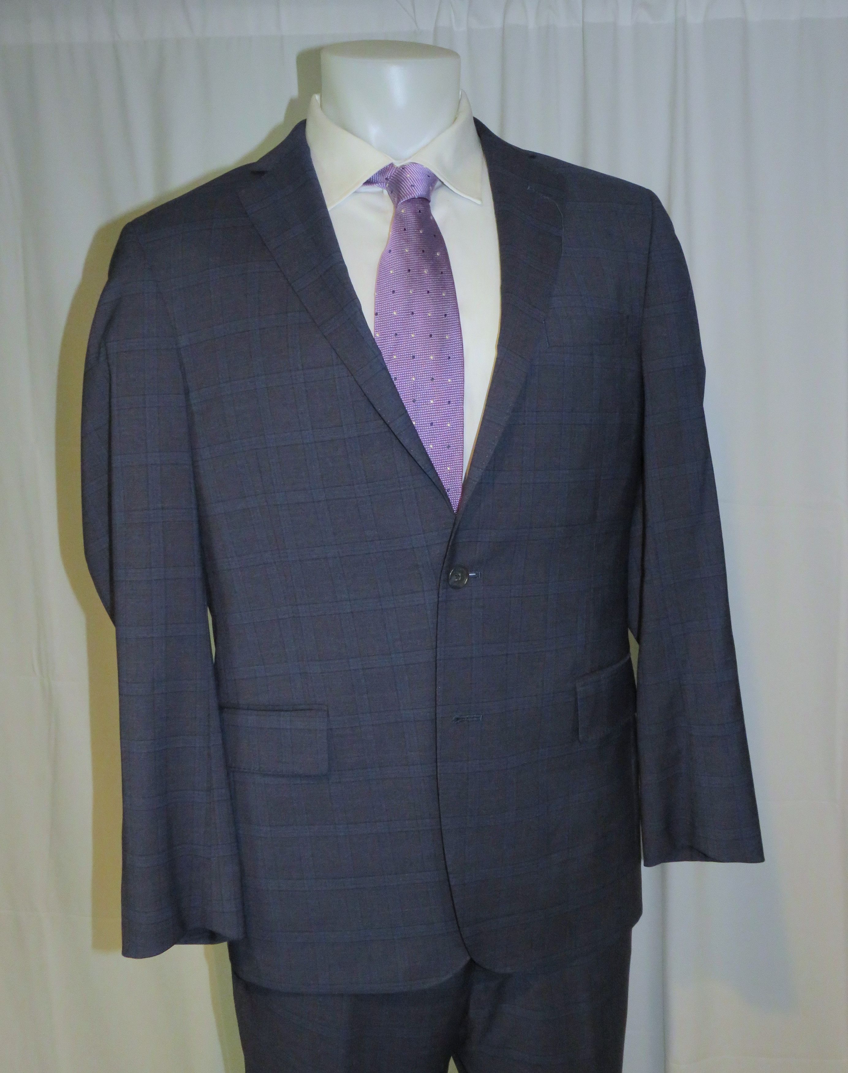 Brooks Brothers 1818 Classic Reda Current Blue Plaid Suit 40R NWT $1300 Size 40R - 9 Thumbnail