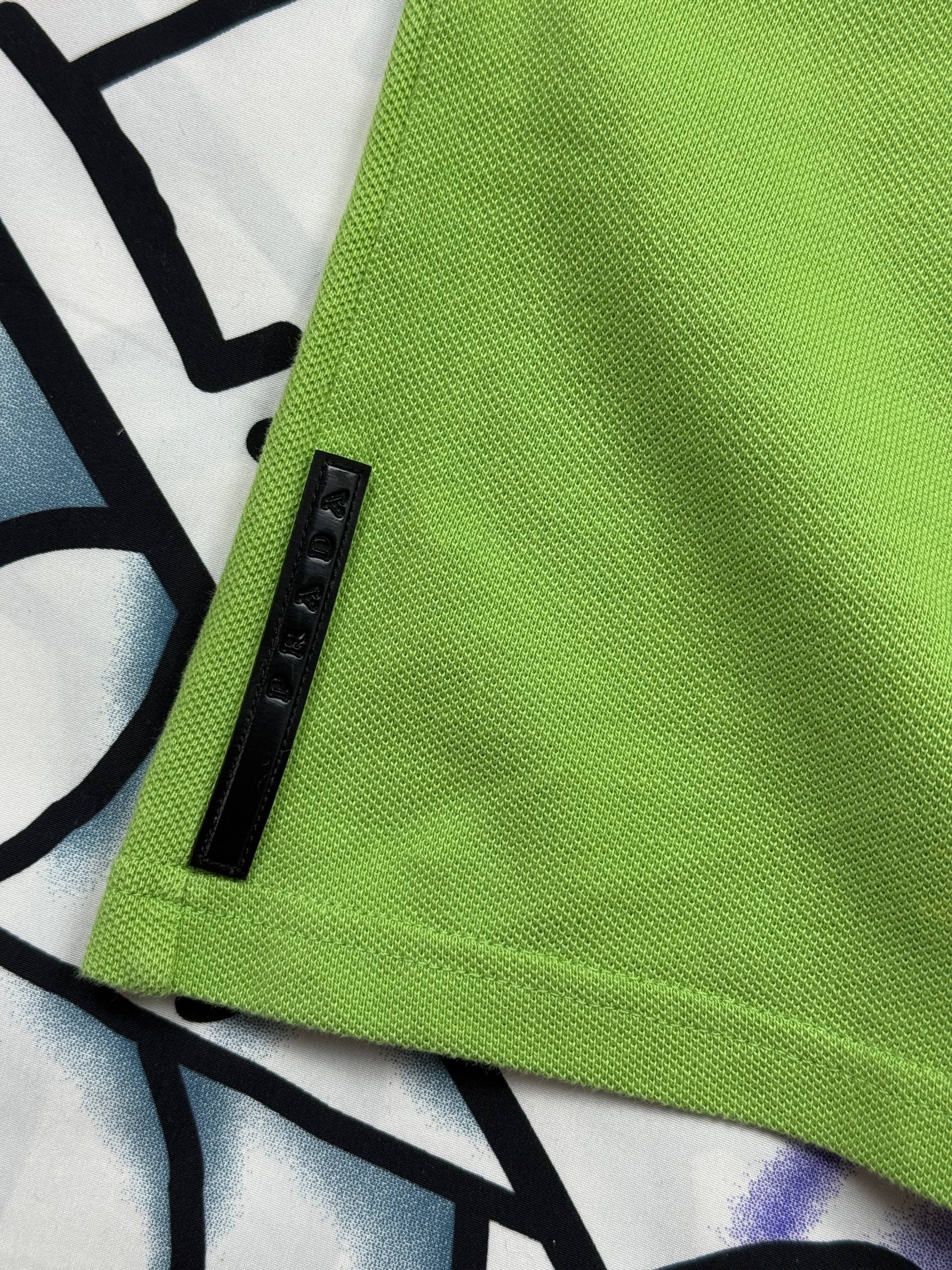 Prada Prada Vintage Black Tab Luxury polo shirt Green Size L Size L / US 10 / IT 46 - 5 Thumbnail