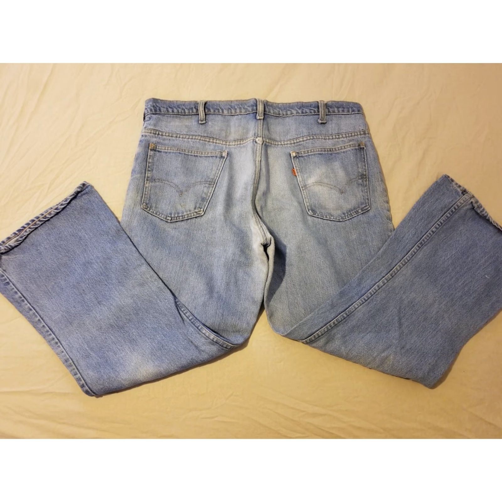 Levi's VINTAGE Levi's Jeans 38x28 Boot Denim Pants Orange Tab Mens 5-Pocket Design Size US 38 / EU 54 - 2 Thumbnail