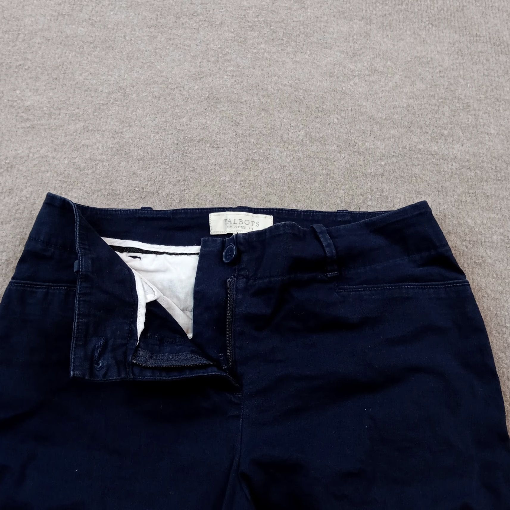 Talbots Talbots Womens Petite Blue Stretch Crop Straight Leg Pants 4P 28x21 Extra Large XL Size 28" / US 6 / IT 42 - 6 Thumbnail