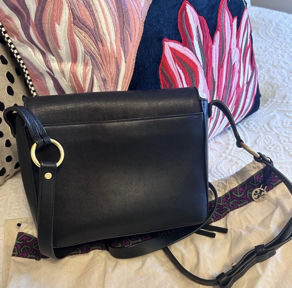 Tory Burch Tory Burch Black Leather Miller Crossbody Bag Size ONE SIZE - 2 Thumbnail