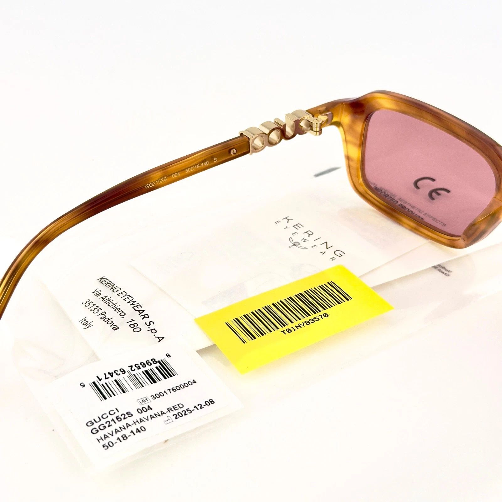 Gucci GUCCI 2152 Gg2152S Pink Brown Narrow Unisex Sunglasses 004 Size ONE SIZE - 6 Thumbnail
