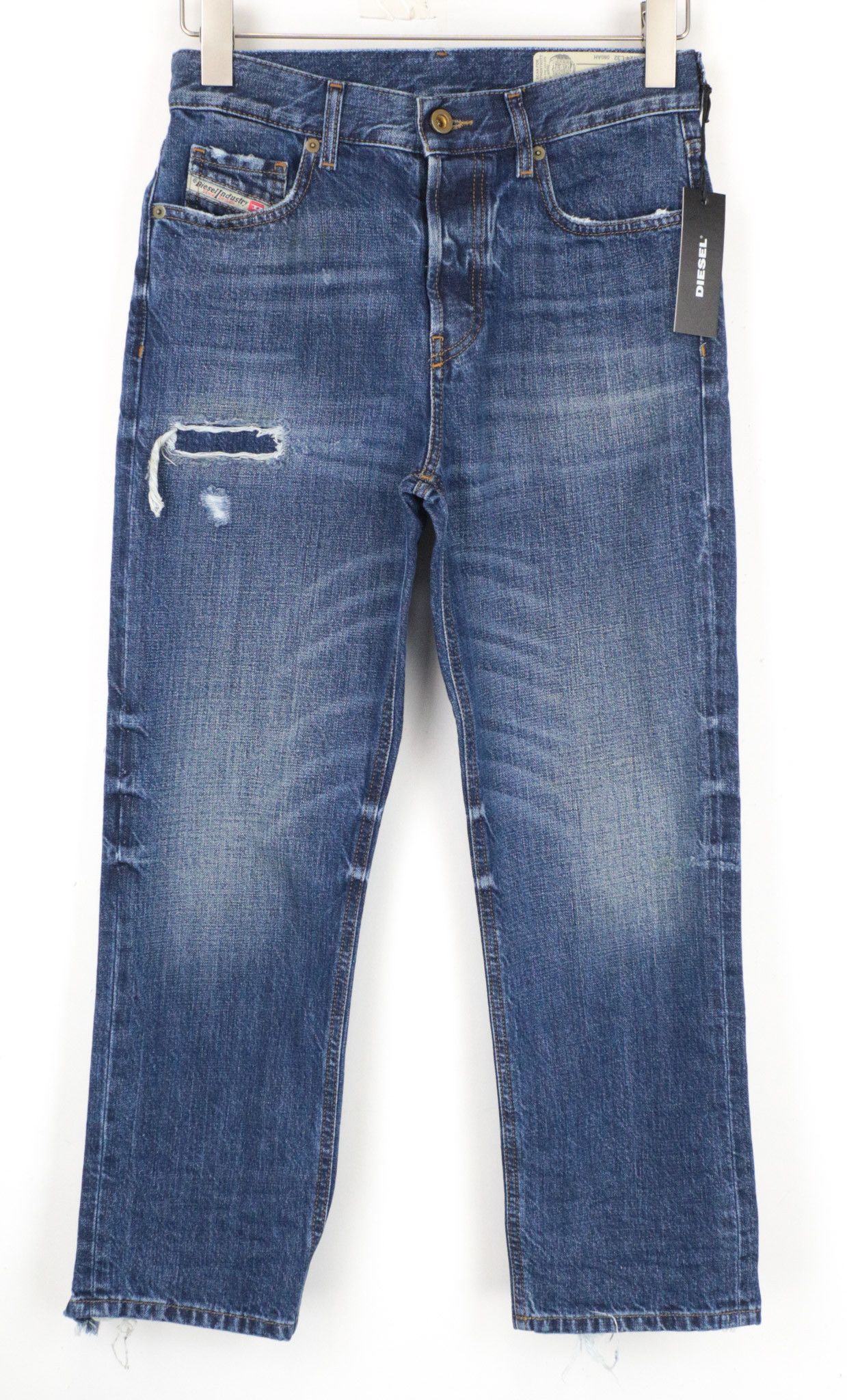 Diesel ARYEL 080AH W24/L32 Girls Ripped Blue Cotton Jeans 69373 Size 24" / US 00 / IT 34 - 2 Thumbnail