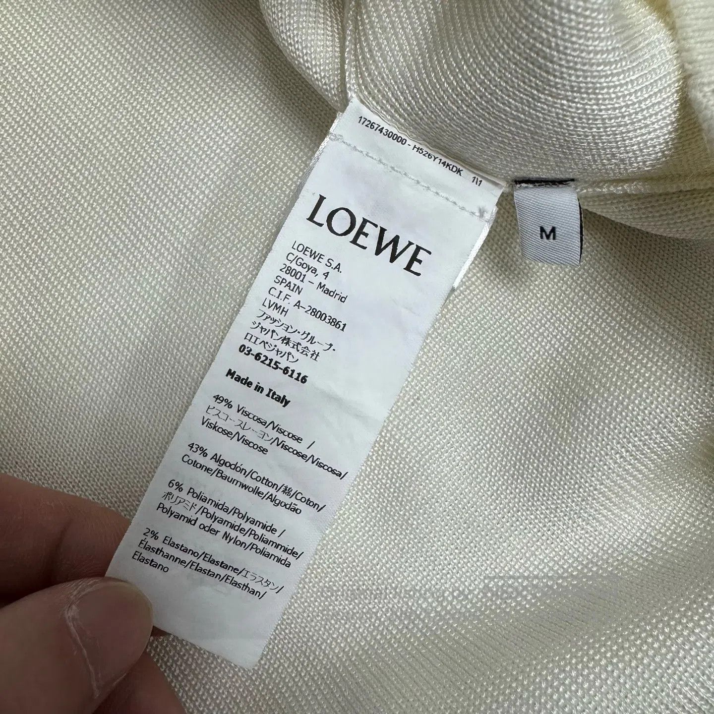 Loewe LOEWE Pocket Square Logo Knit Hoodie| Size M / US 6-8 / IT 42-44 - 8 Thumbnail