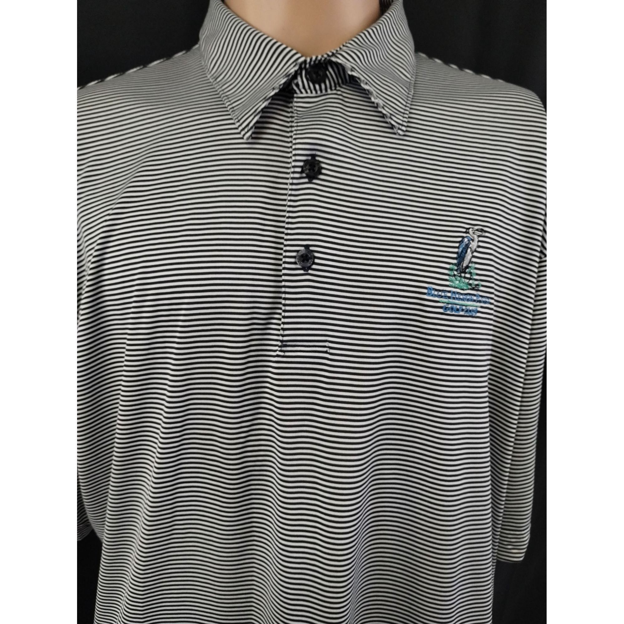 Greg Norman Greg Norman Men's Black/White Polo/Golf Shirt SizeXL ...