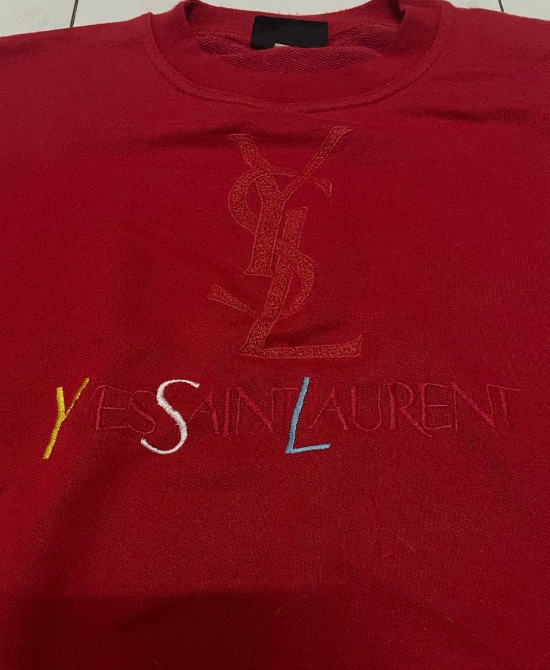 Yves Saint Laurent Vintage yves Saint Lauren sweatshirt embroidered Size US S / EU 44-46 / 1 - 1 Thumbnail