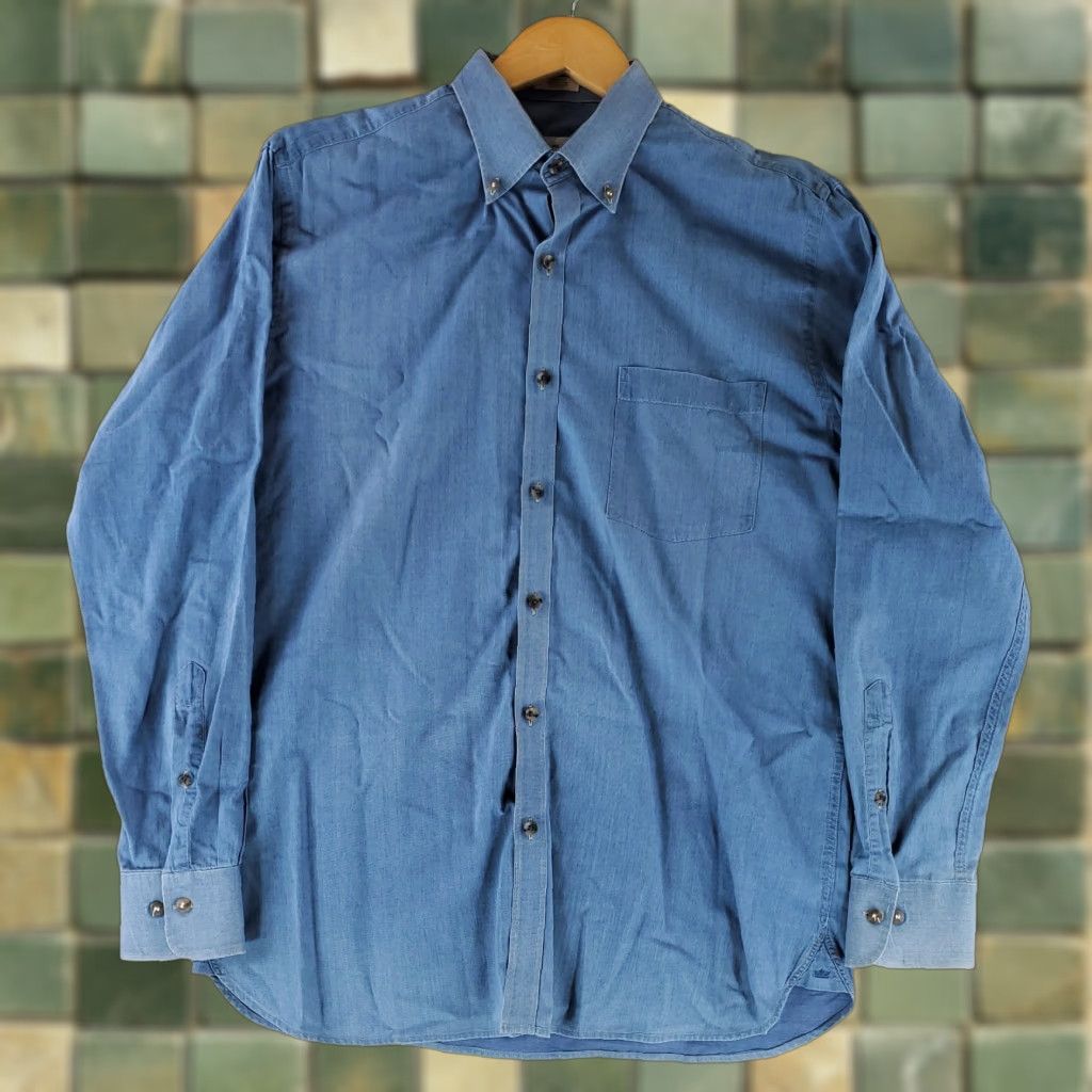 Peter Millar VINTAGE Peter Millar Crown Button Down Shirt Long Sleeve Blue Mens M Size US M / EU 48-50 / 2 - 1 Thumbnail