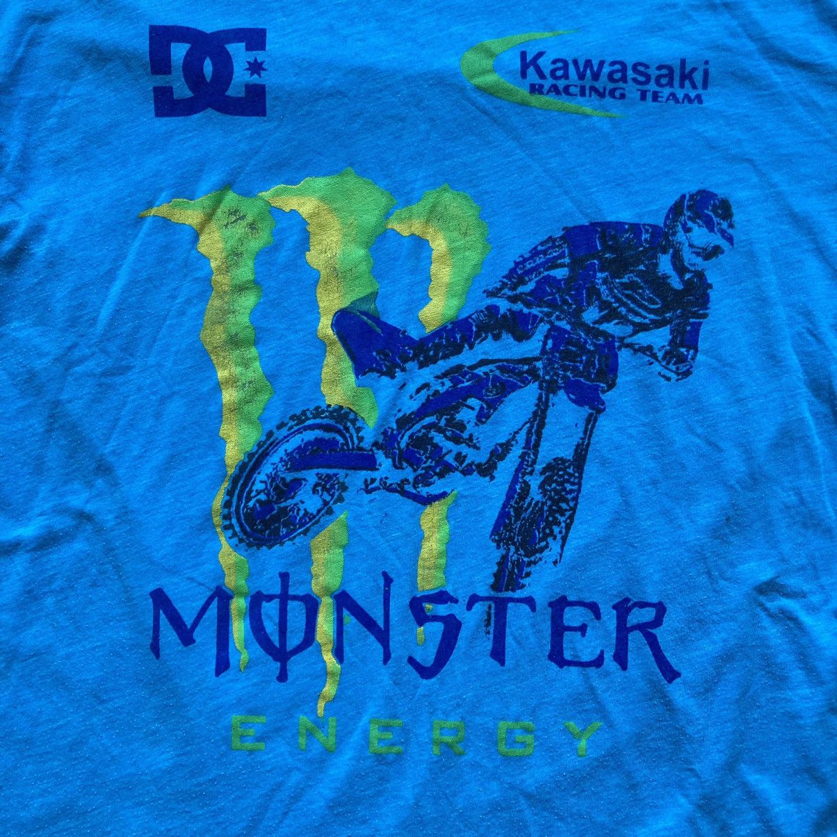 DC × Vintage Vintage Monster Energy Kawasaki DC Racing T-shirt Size US L / EU 52-54 / 3 - 2 Thumbnail