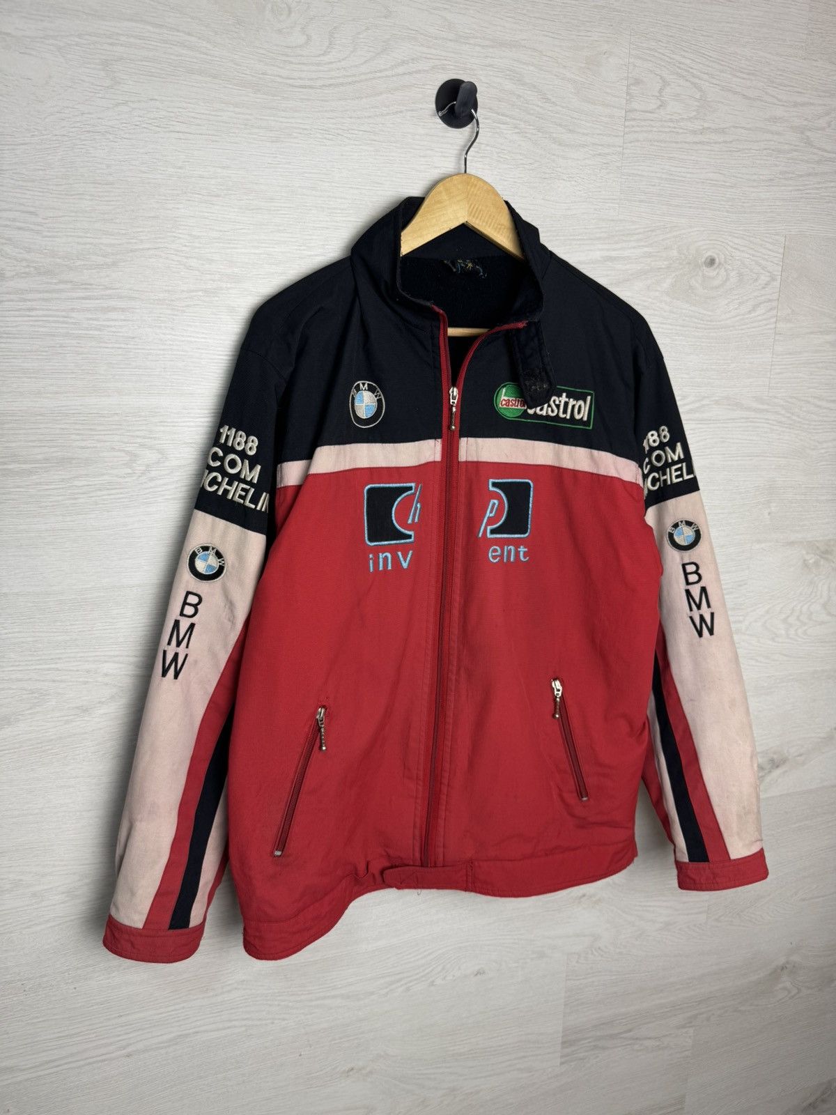 BMW BMW Williams Racing F1 Formula Uno Jacket Red Vintage Size US L / EU 52-54 / 3 - 1 Thumbnail