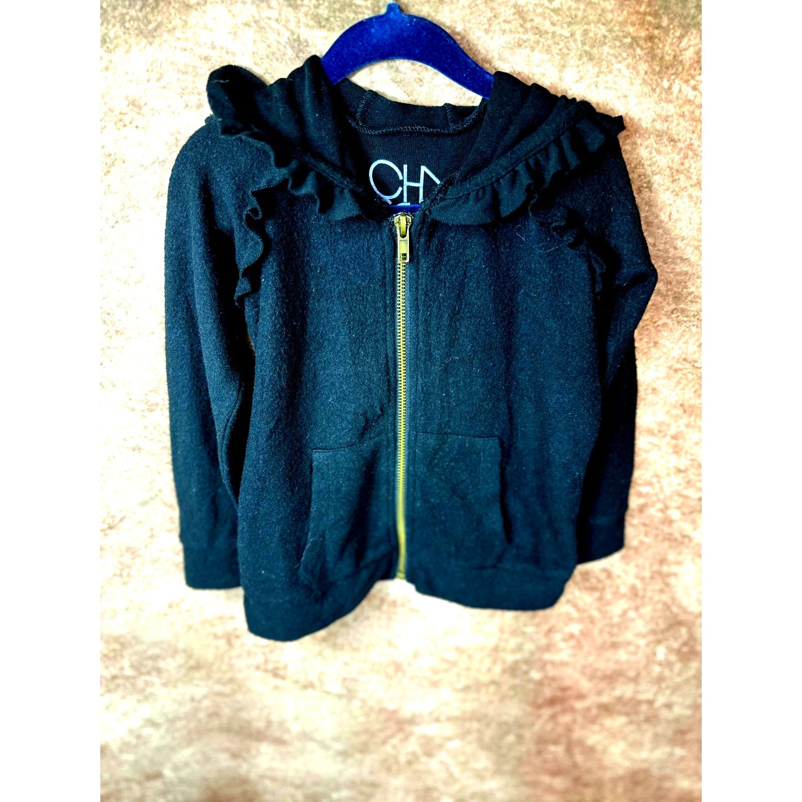 Other Chaser Girls Long Sleeve Hoodie Ruffle Detail Black - size 3 Size ONE SIZE - 9 Thumbnail