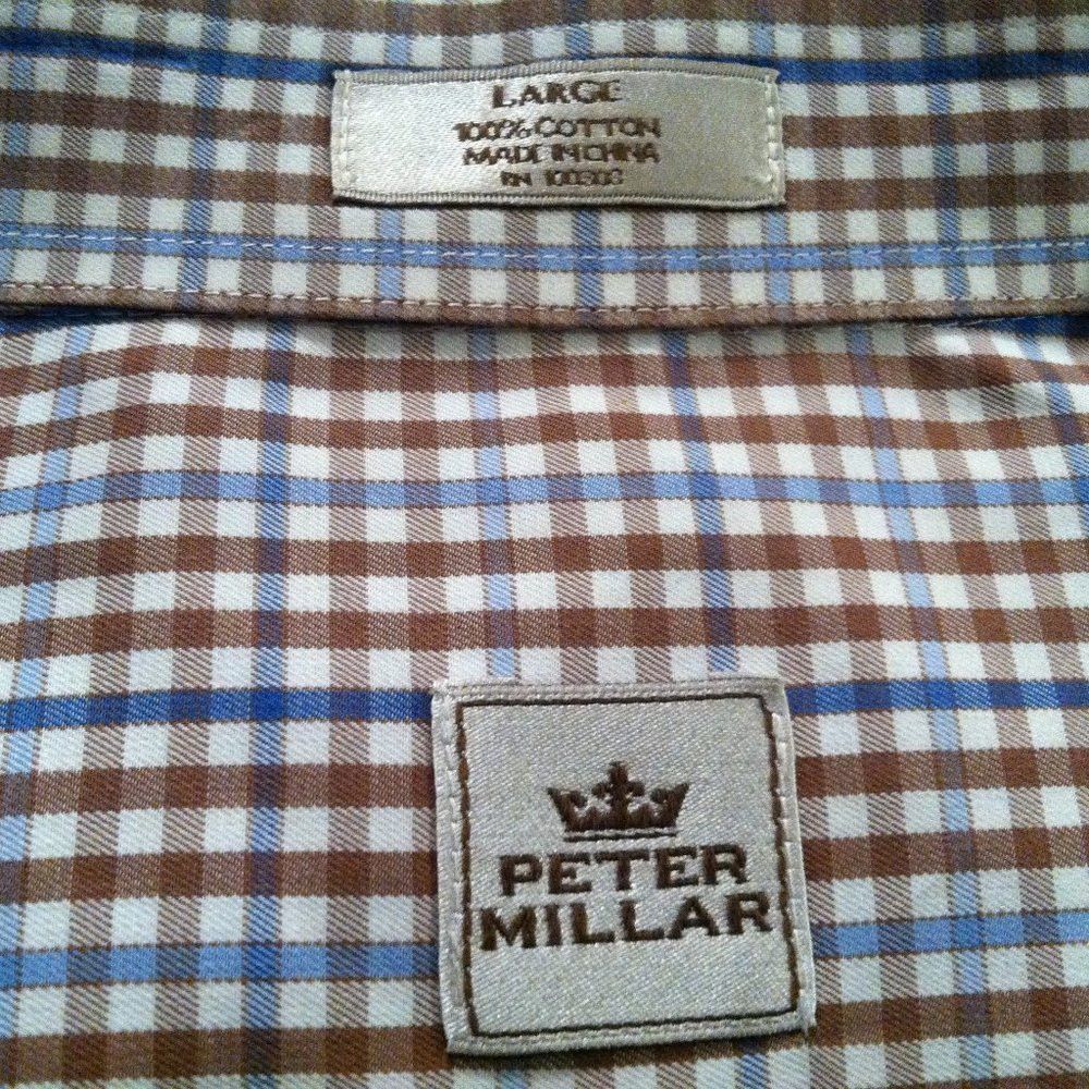 Peter Millar PETER MILLAR MENS MULTICOLOR COTTON CASUAL SHIRT SIZE: L Size US L / EU 52-54 / 3 - 5 Thumbnail