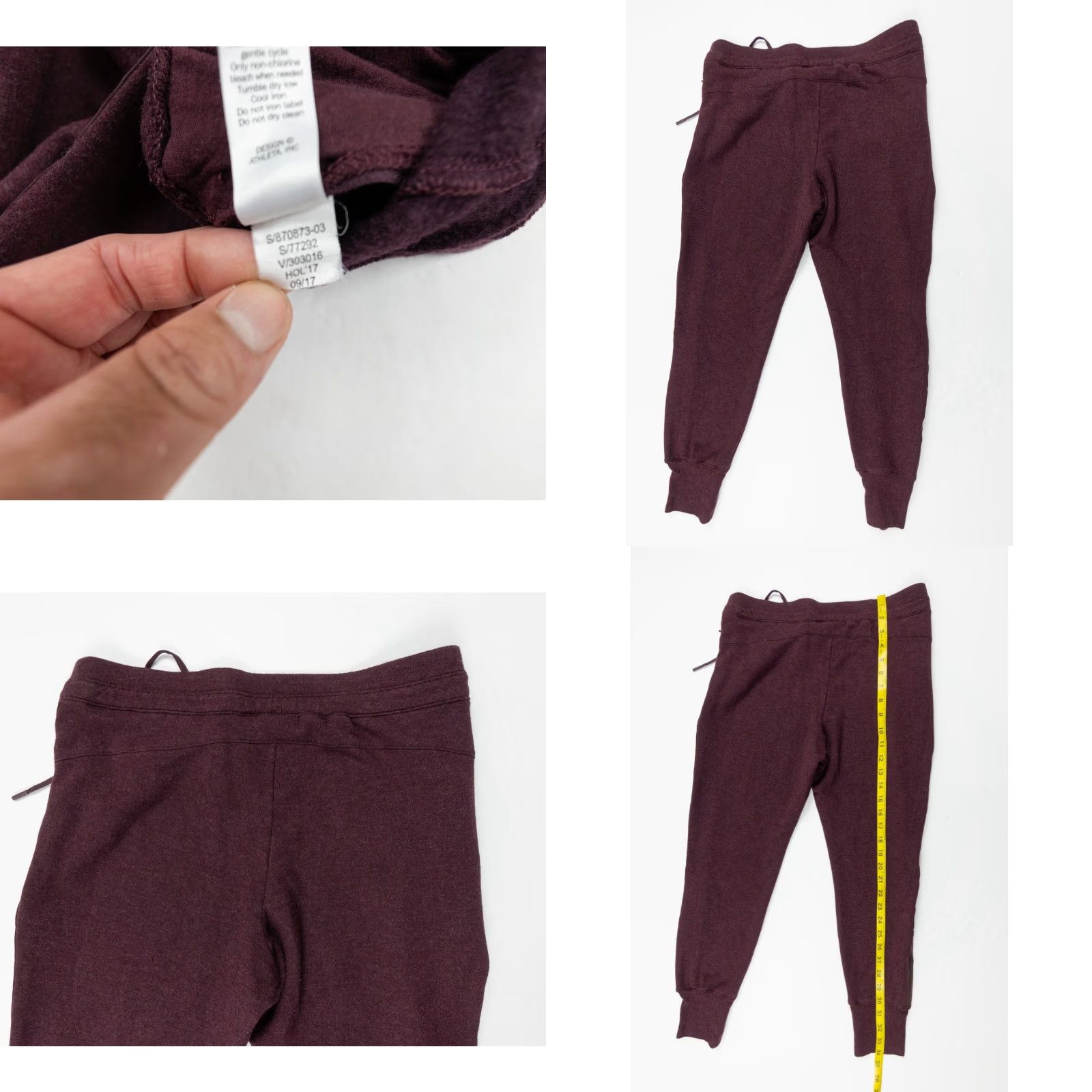 Athleta Athleta Womens Small Burgundy Jogger Pants Activewear Ladies Casual Athleisure Size 28" / US 6 / IT 42 - 8 Thumbnail