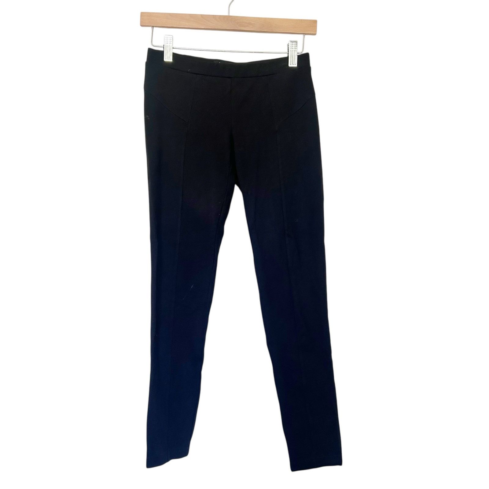 Theory Theory Black Pull On Skinny Dress Pants Sz P Sz 26 Size 26" / US 2 / IT 38 - 1 Thumbnail