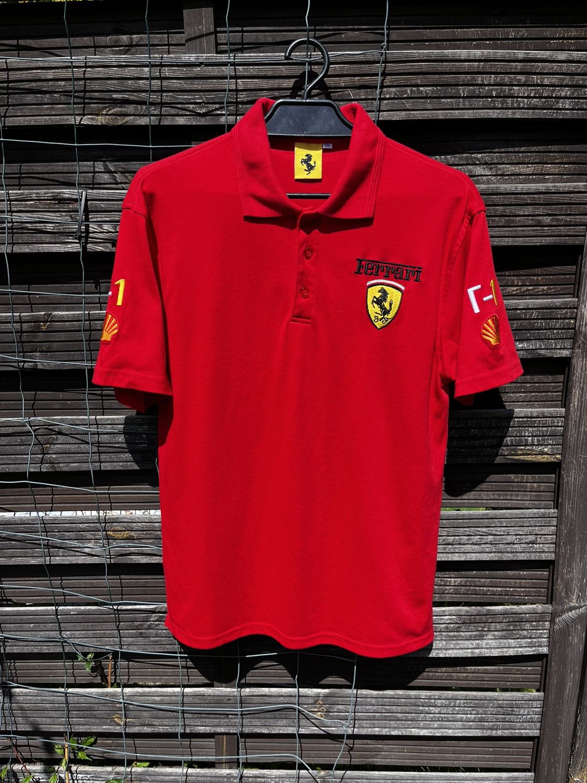 Vintage 🏎️ VINTAGE FERRARI F1 BIG LOGO NASCAR RACING STREETWEAR POLO Size US XXL / EU 58 / 5 - 2 Thumbnail