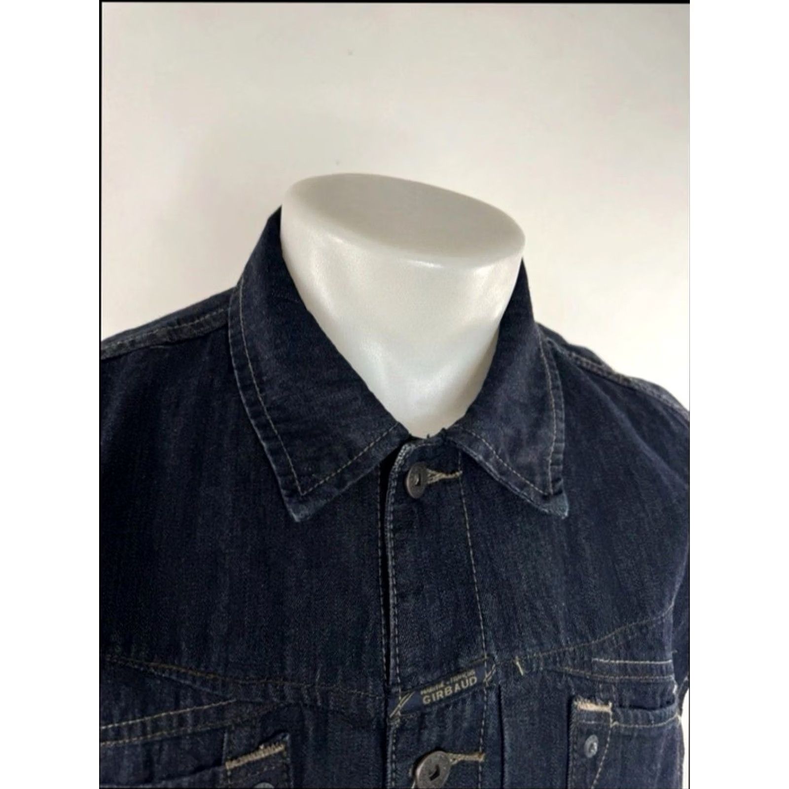 Denime GIRBAUD Denim Trucker Vest L Men Blue Vintage Mens Vest 90s Style Jeans Jacket No Sleeves Size US L / EU 52-54 / 3 - 2 Thumbnail