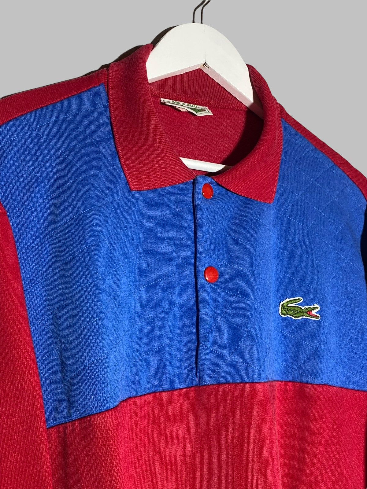 Lacoste Vintage 90s Lacoste Rare Collared Sweatshirt Size US L / EU 52-54 / 3 - 4 Thumbnail