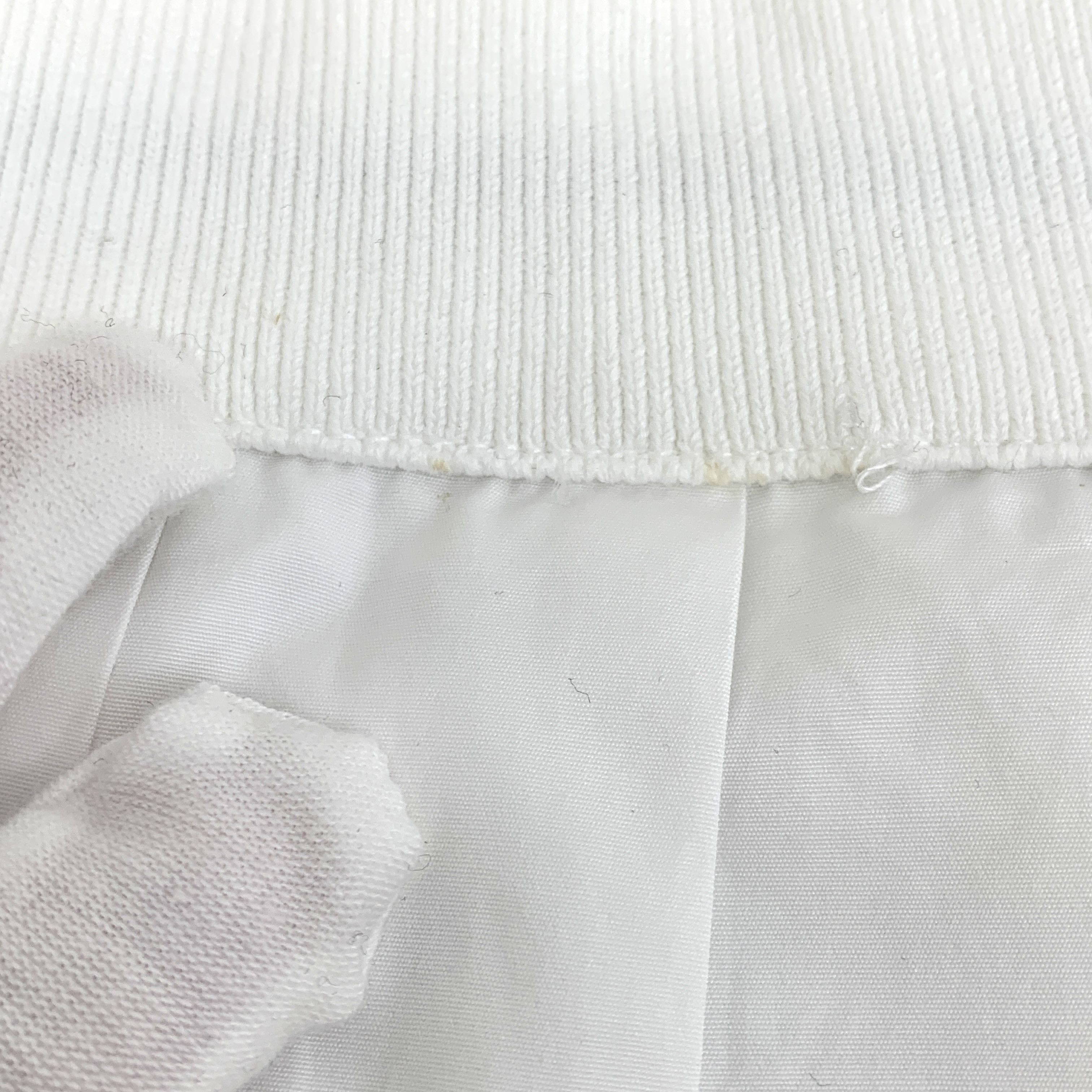 Miu Miu Miu Miu Skirt White Striped Logo Pleated Mini Skirt Size 30" / US 8 / IT 44 - 3 Thumbnail