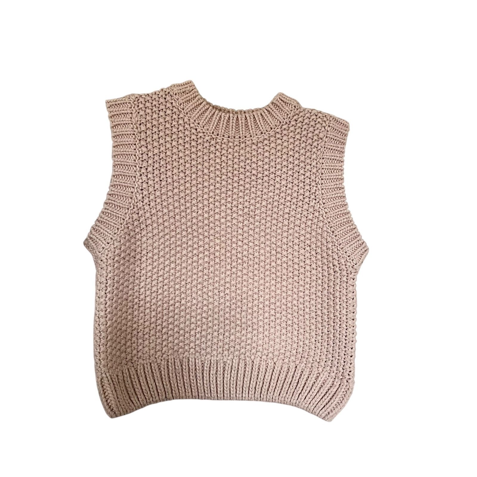 H&M H&M Blush Pink Chunky Knit Sleeveless Sweater Vest Small Size S / US 4 / IT 40 - 1 Thumbnail