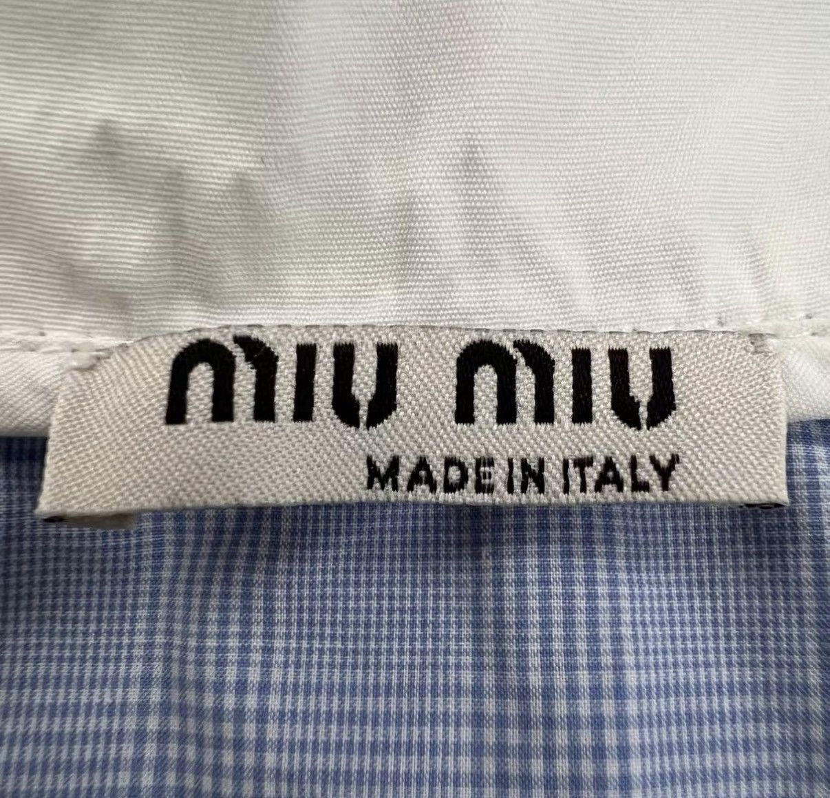 Miu Miu Miu Miu Light Blue Peter Pan Collar Shirt J41 Size S / US 4 / IT 40 - 3 Thumbnail