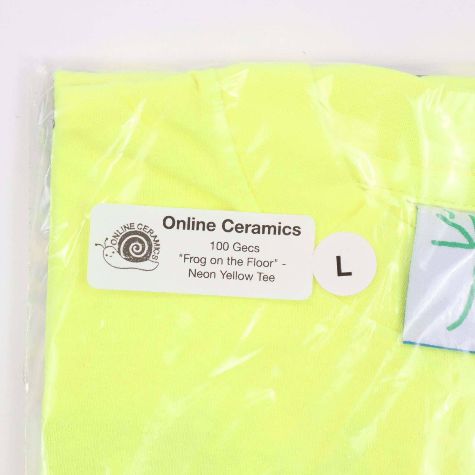 Band Tees × Online Ceramics Online Ceramics x 100 Gecs "Frog on the Floor" Tee - NEW Size US L / EU 52-54 / 3 - 4 Thumbnail