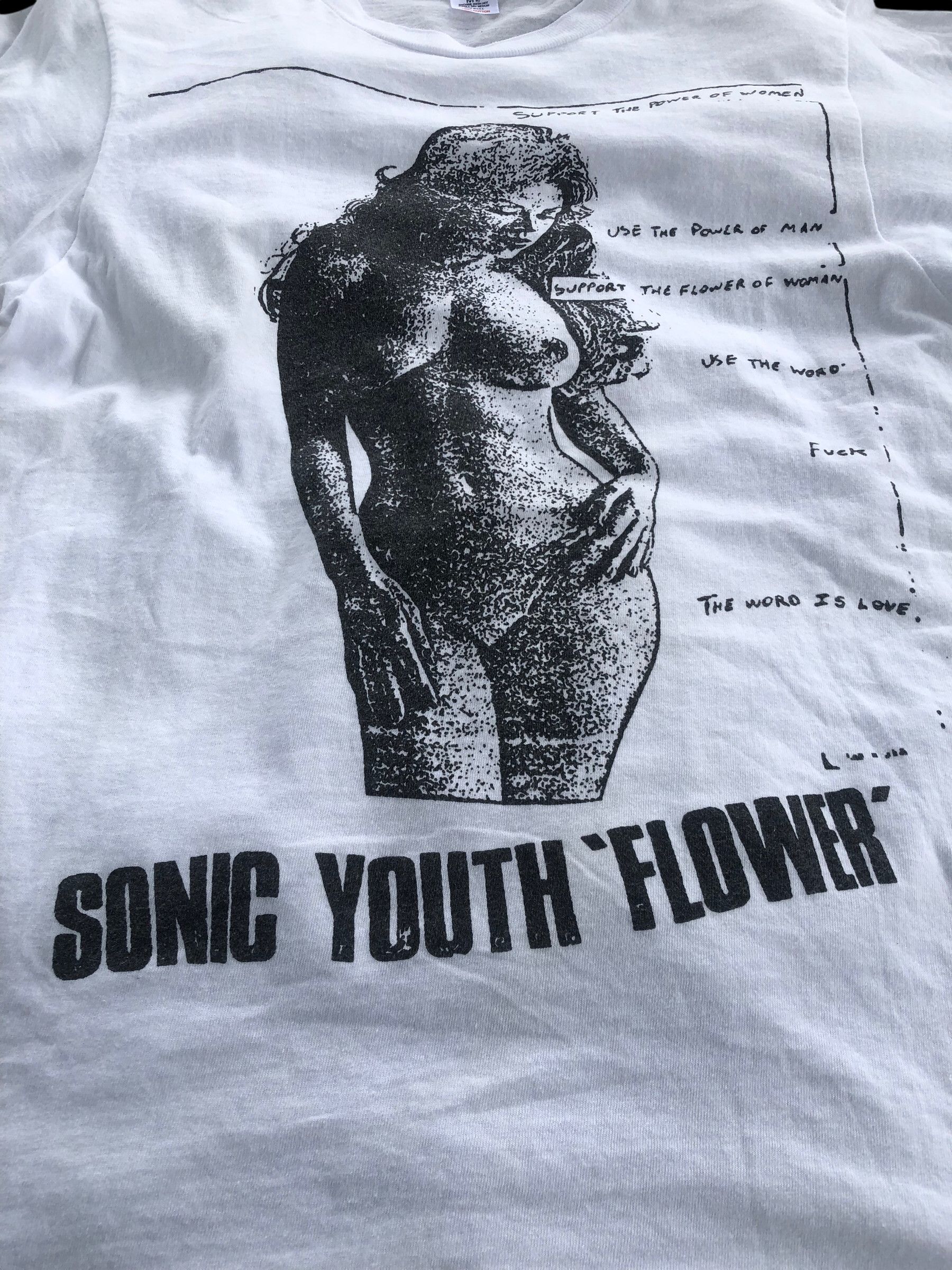 Band Tees 🔥Vintage SONIC YOUTH Flower Blast 80s Band T-Shirt Grunge Size US M / EU 48-50 / 2 - 3 Thumbnail