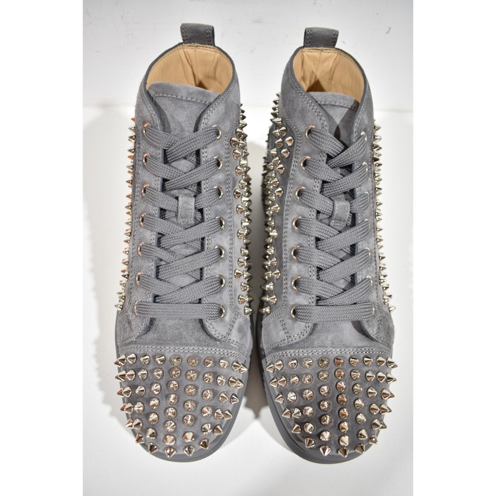 Christian Louboutin Christian Louboutin Men Louis Flat Shadow Grey Suede Spike Size US 6 / EU 39 - 5 Thumbnail