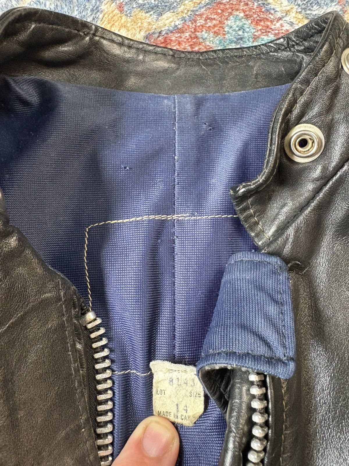 Vintage Vintage 80s Black Zip-up Leather Jacket Medium Size M / US 6-8 / IT 42-44 - 3 Thumbnail