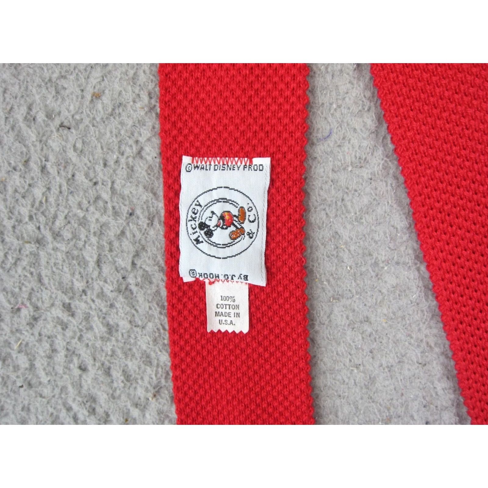 Disney VINTAGE Disney Mickey Mouse Knit Tie Mens Red Short One Size Tie Approval: Handmade? No (but keep exact title) Size ONE SIZE - 3 Thumbnail