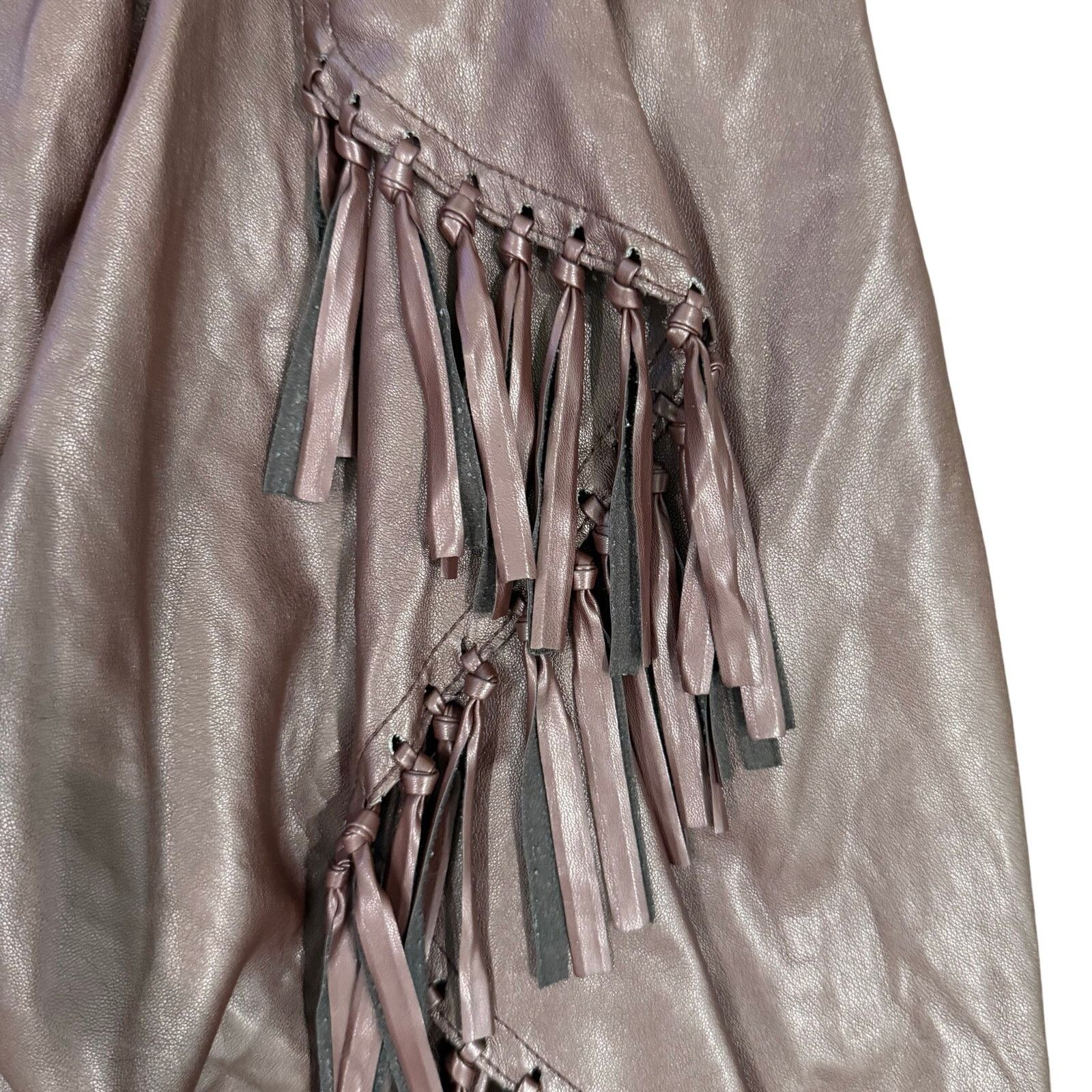 Jonathan Simkhai SIMKHAI Carkee Leather Fringe Dress in Brown, Size US 8 Size M / US 6-8 / IT 42-44 - 7 Thumbnail