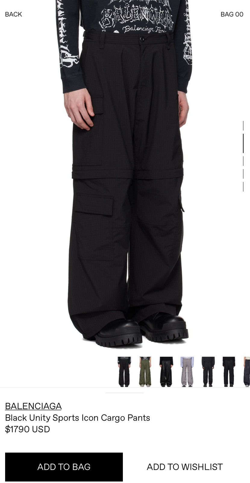 Balenciaga Ripstop cargo pants Size US 29 - 10 Thumbnail