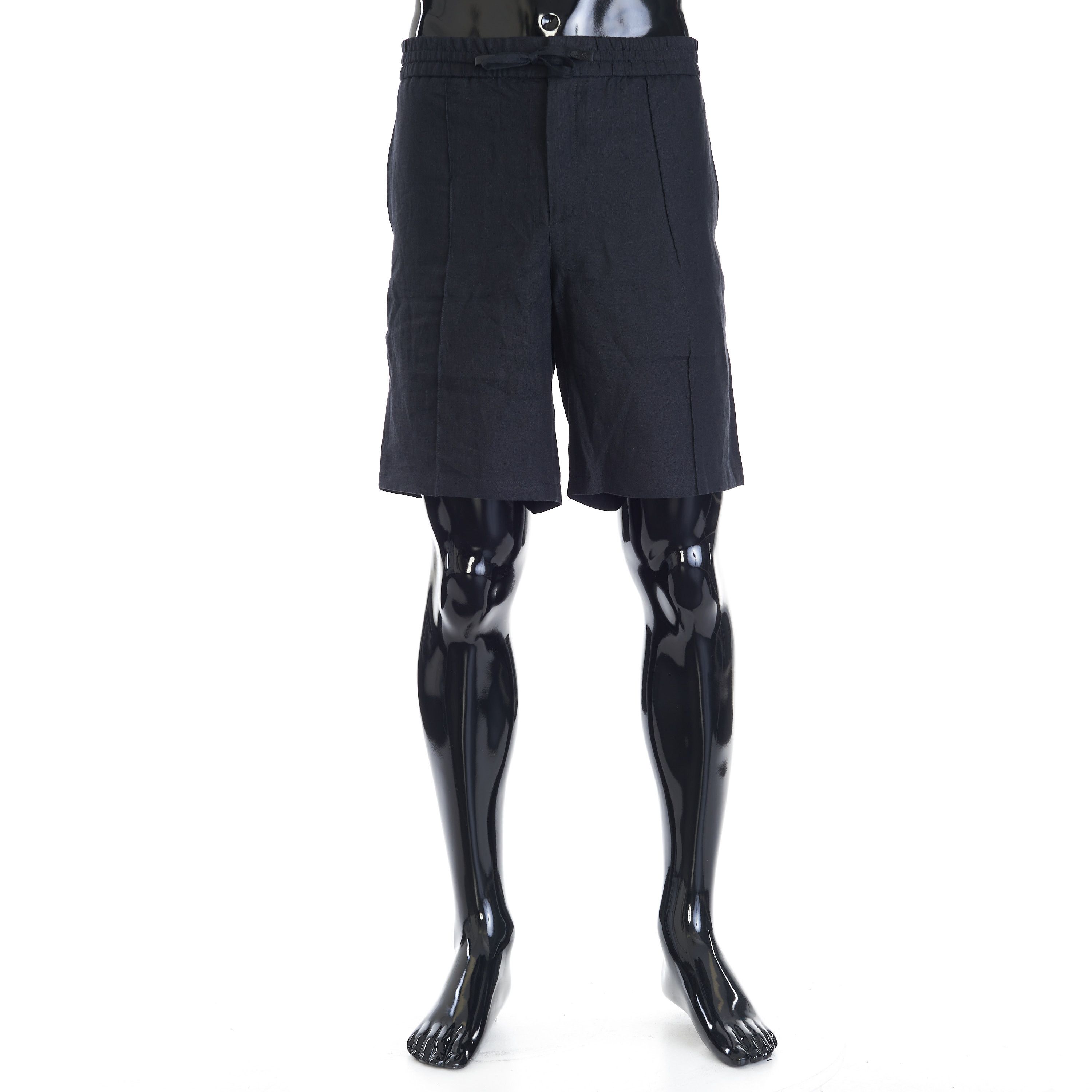 Brioni Black Sidney Bermuda Trousers Shorts - Linen Size US 38 / EU 54 - 1 Thumbnail