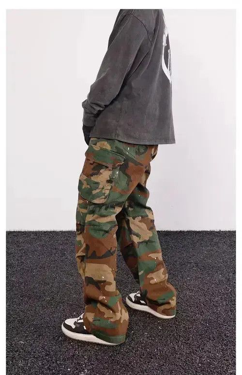 Designer × Japanese Brand × Vintage skate hiphop paint cargo pants Size US 32 / EU 48 - 4 Thumbnail