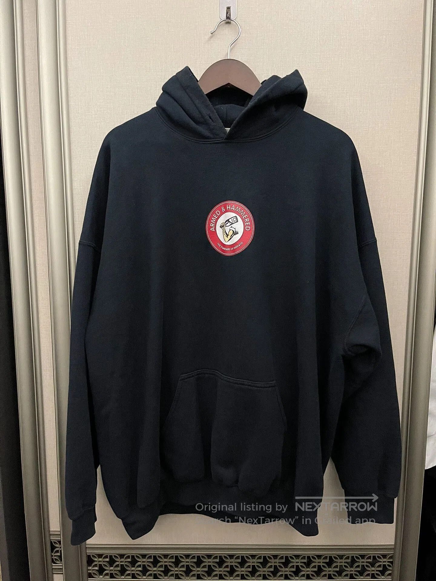 VINNY's vintage black hooded sweatshirt with logo. Size US XXL / EU 58 / 5 - 1 Thumbnail