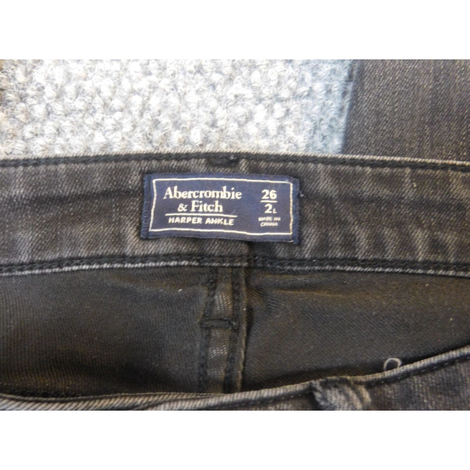 Abercrombie & Fitch Abercrombie & Fitch Jeans Women 26 Straight Ankle Harper Black Denim Stretch Pockets Zip 27in Inseam Regular Size Type Womens Designer - 1 Size 26" / US 2 / IT 38 - 3 Thumbnail