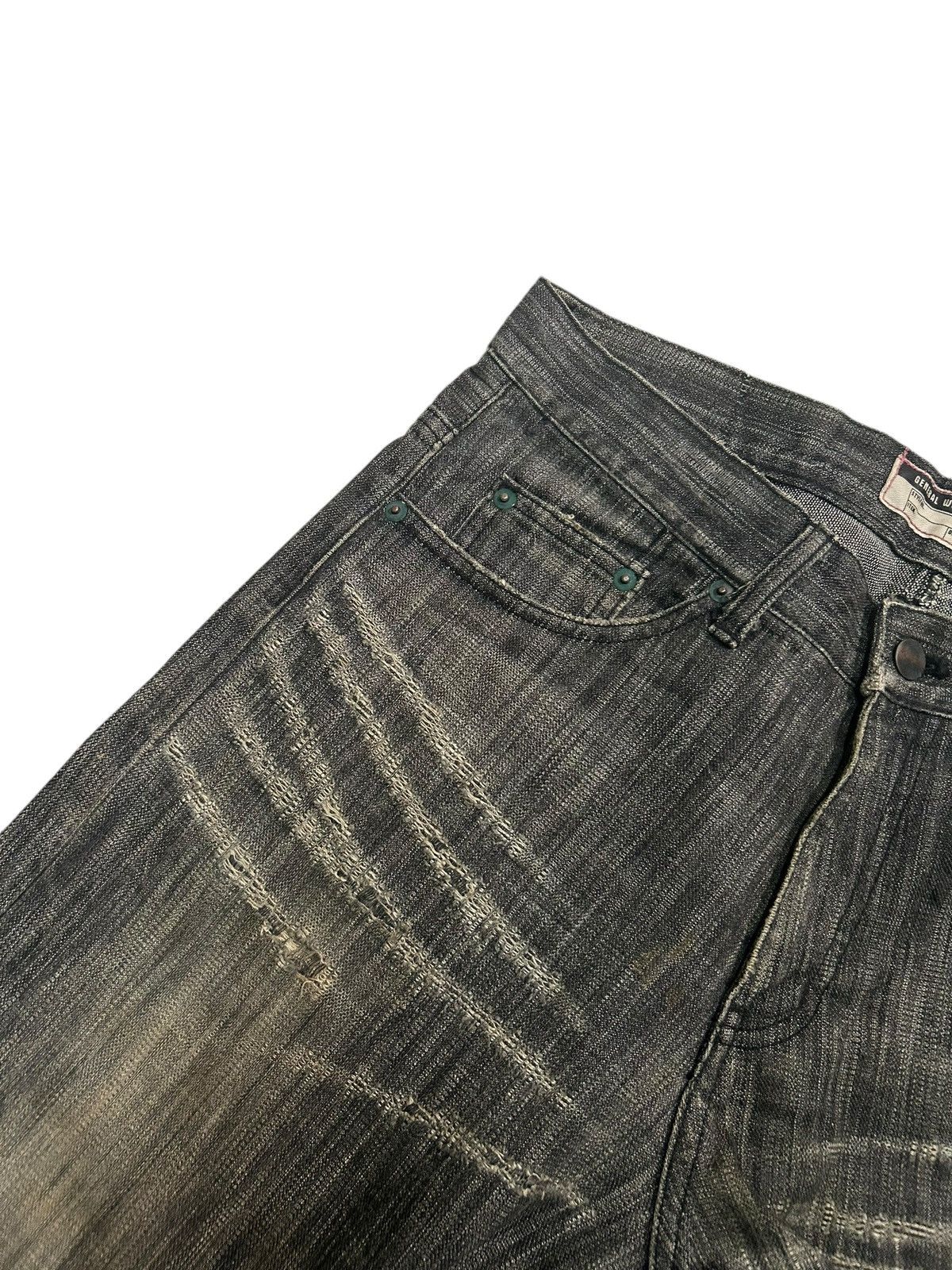 If Six Was Nine × Japanese Brand × Le Grande Bleu (L.G.B.) MK HOMME DISTRESSED DENIM MADE IN JAPAN RARE 🎌☠️☠️ Size US 32 / EU 48 - 4 Thumbnail