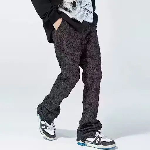 Japanese Brand × Vintage BLACK FRIDAY SALE Cracked Effect Pant Trousers Size US 34 / EU 50 - 2 Thumbnail