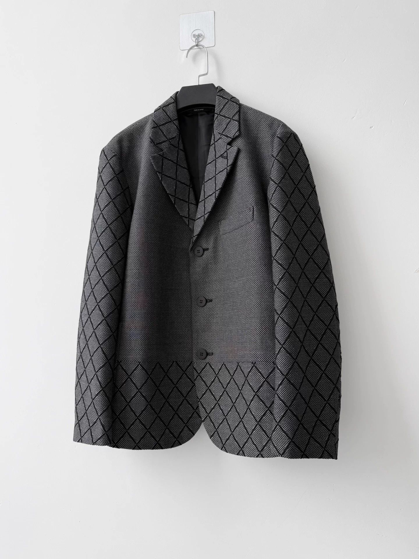 Issey Miyake ISSEY MIYAKE Men's Wool Diamond Knit Blazer Size 2 Size 40S - 2 Thumbnail
