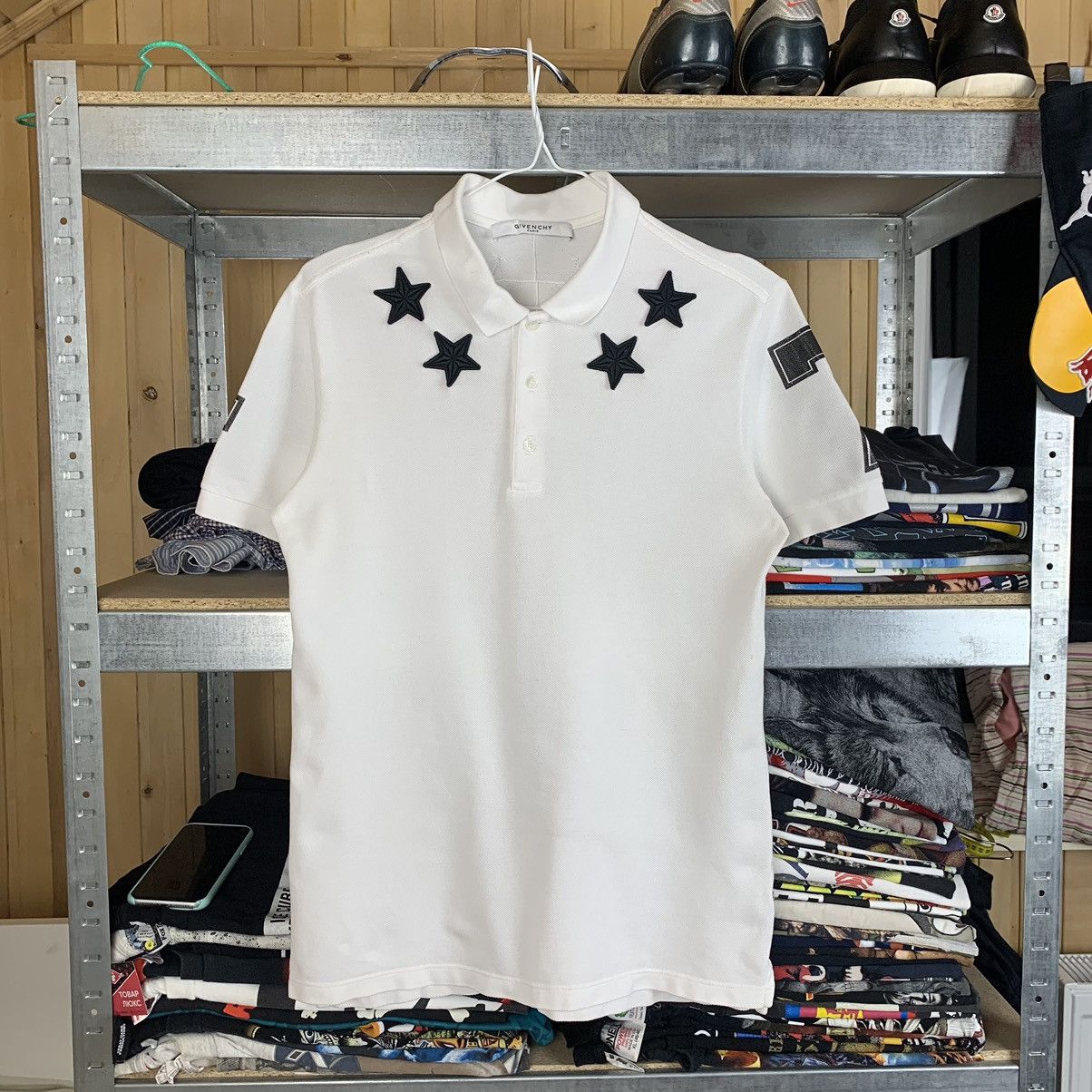 Givenchy × Luxury Rare! Givenchy Star Polo Embroidered Luxury