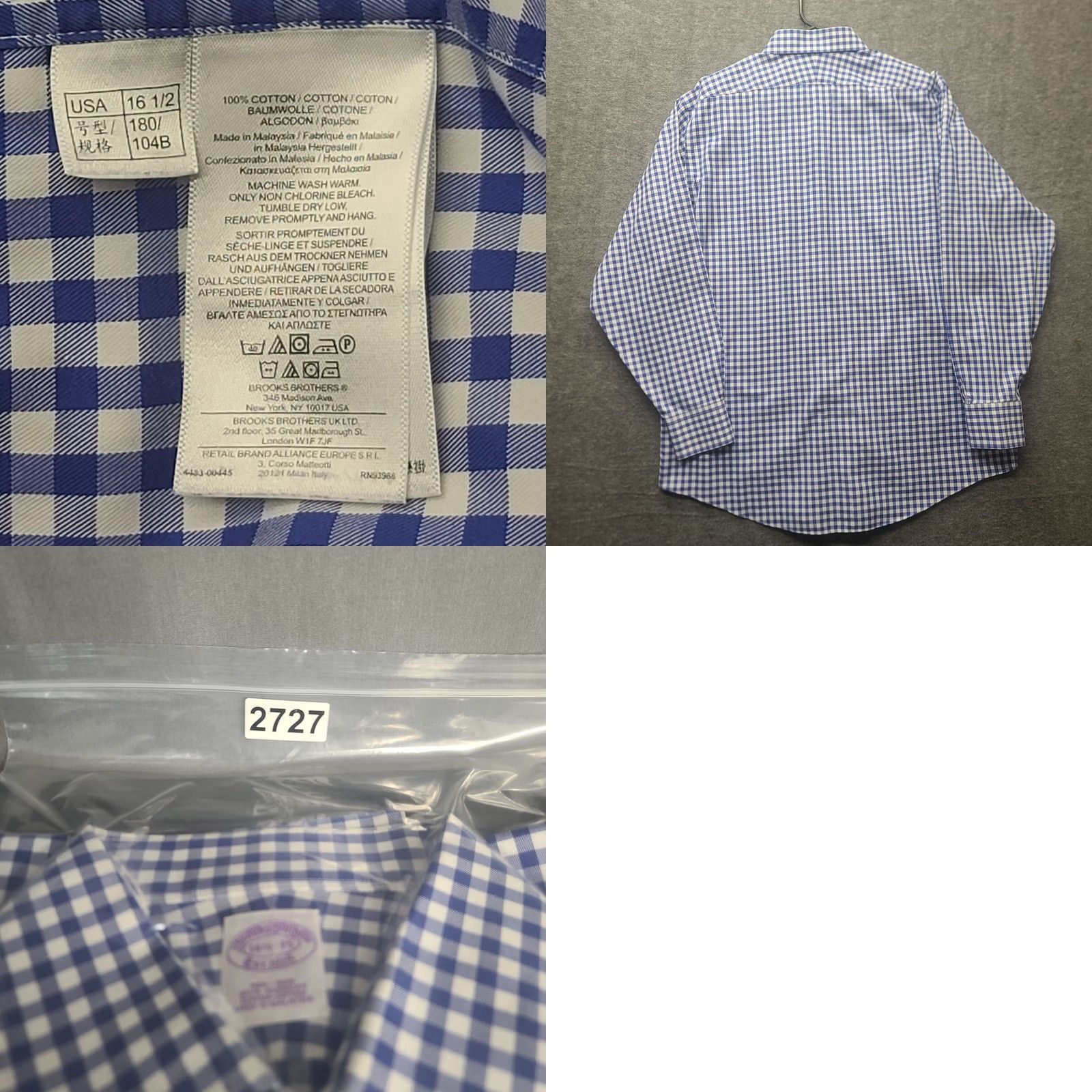 Brooks Brothers Brooks Brothers Shirt Mens 16 1/2-35 Classic Fit Long Sleeve Button-Up Collared Green Cotton Geometric Size US L / EU 52-54 / 3 - 8 Thumbnail
