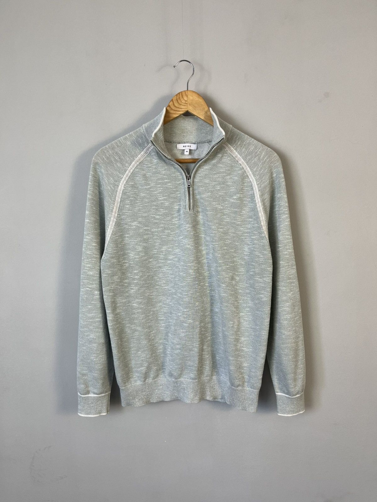 Reiss REISS Classic Cotton & Viscose 1/4 Zip Sweater Jumper Size US M / EU 48-50 / 2 - 1 Thumbnail