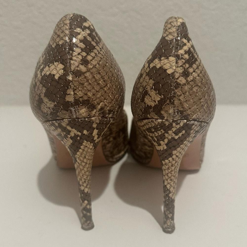 Coach COACH Chelsey Snake-Embossed Leather Round Toe Pumps Heels 9 Size US 9 / IT 39 - 4 Thumbnail