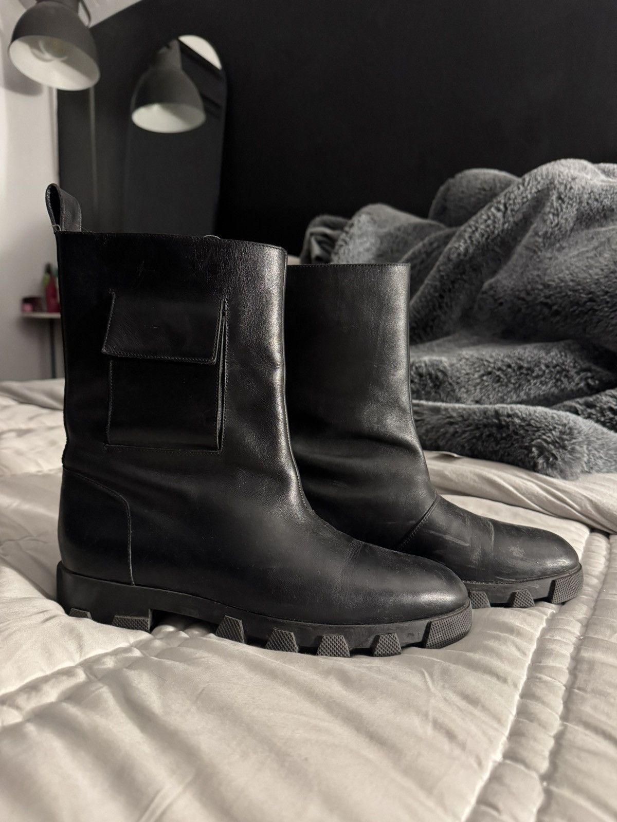 Balenciaga Balenciaga Black Leather Rider Boots Size US 8 / EU 41 - 2 Thumbnail
