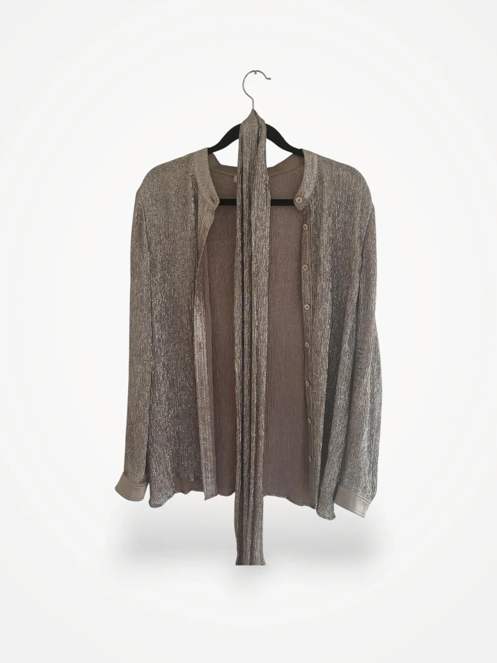 Tory Burch Tory Burch Metallic silkesblus Tory burch Blouse Size M / US 6-8 / IT 42-44 - 1 Thumbnail