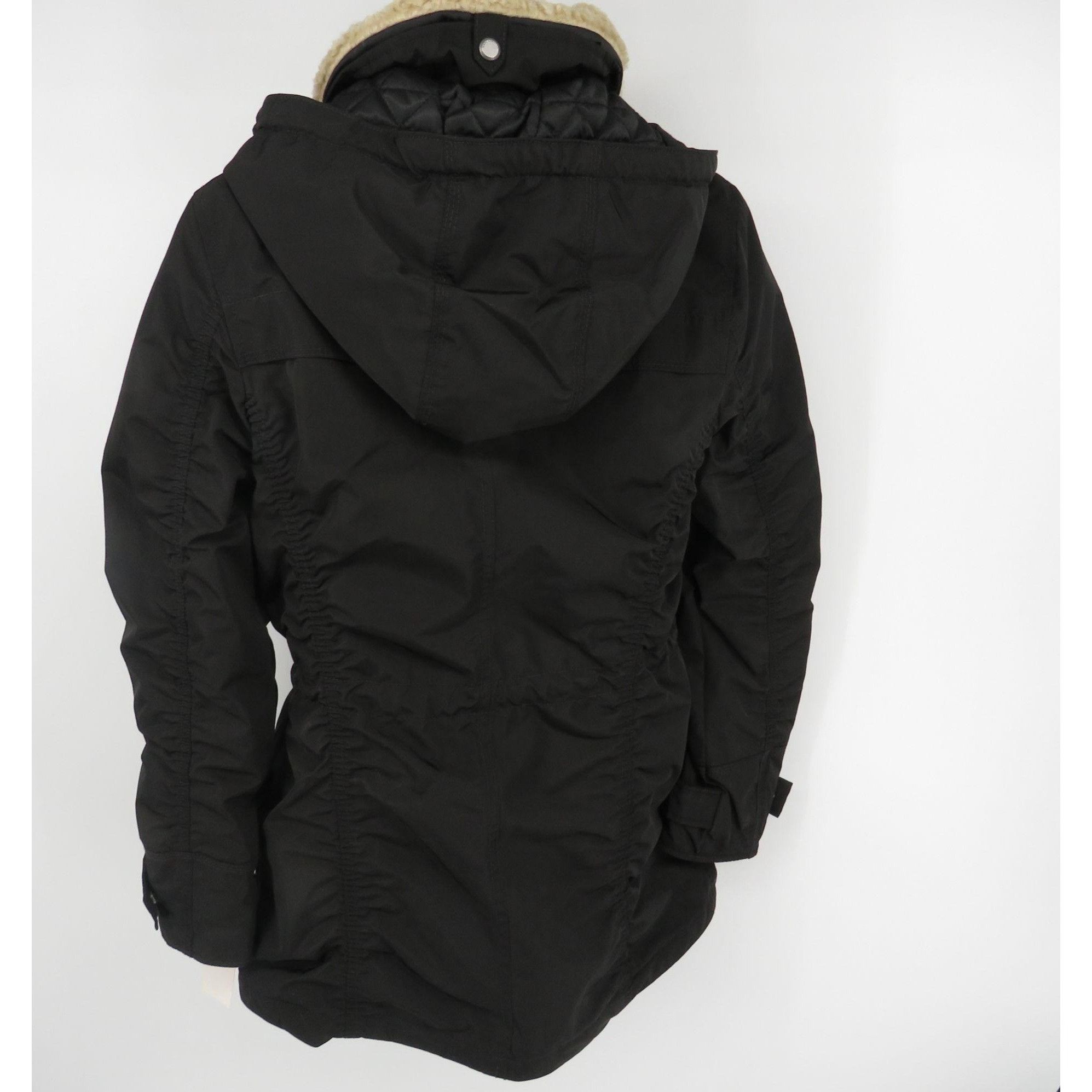 Other Marc New York Black Hooded Jacket W/ Faux Fur Collar Womens Size XS / US 0-2 / IT 36-38 - 3 Thumbnail
