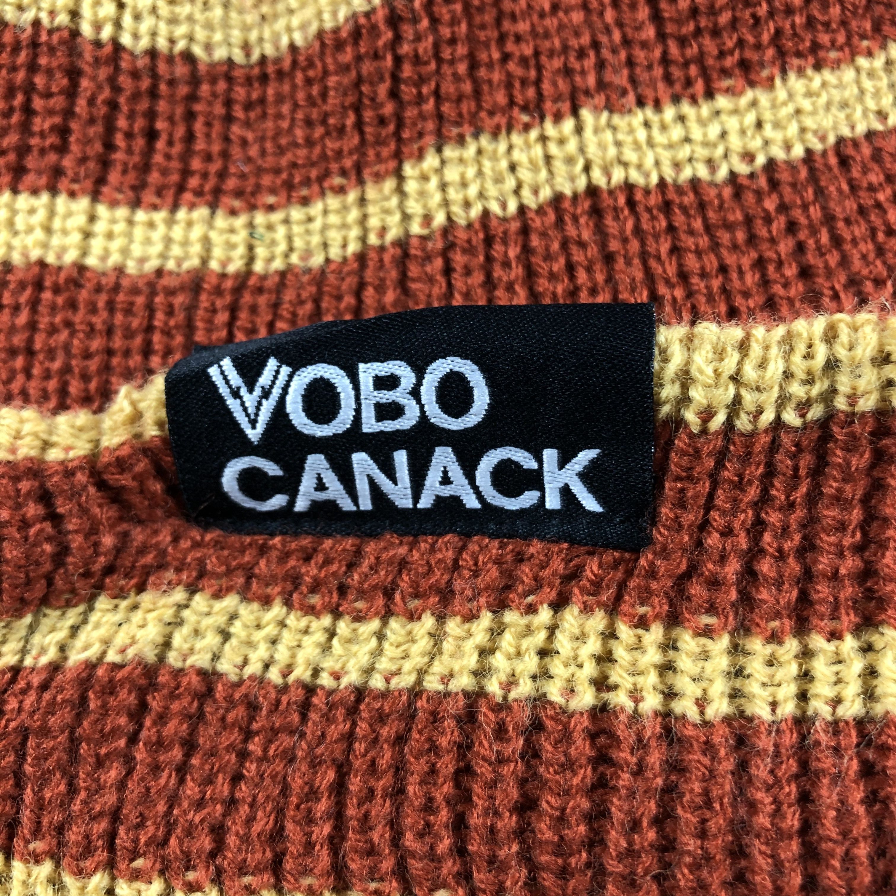 Japanese Brand × Vintage Vobo Canack Stripe Beanie Snow Hat Snow Cap -D400 Size ONE SIZE - 6 Thumbnail